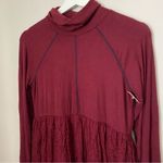 Crimson Dress Long Sleeve Turtleneck Red Casual Neutral Photo 1