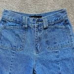 LIONESS  Women's Straight Leg Blue Jeans Photo 3