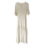 Baltic Born  Rayne Deep V White Pin-tuck Maxi dress size large Photo 8