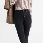 Madewell  Cali Demi Boot Button Fly Jeans Bellspring Washed Black 30 Hi-Rise NWT Photo 0