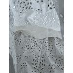 Madewell  Eyelet Lace Tank Midi Dress in Poplin White Size 00 Photo 11