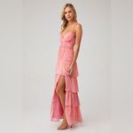 Likely ‎ Athena Tiered Maxi Dress Pink and Purple Size 8 Photo 1