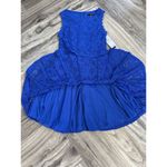 City Studio Juniors Lace Trim Mini Fit & Flare Dress Size 1 Bright Royal Blue Photo 9