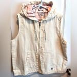 Ocean+Coast sleeveless rugged canvas and flannel hooded vest size XL Pink Photo 0