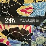 ZARA  Patchwork Floral Blouse – Mixed-Print Button Front, Size S Photo 1