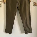 Max Mara S  Olive Green Flat Front Straight Leg Pants Size 4 Photo 2