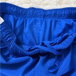 Nike Blue and White Athletic Shorts with Elastic Waistband Photo 2