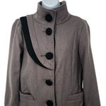 Lux Wool Blend Big Button Retro Peacoat Pea Coat Medium Photo 2