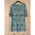 Lilly Pulitzer high tide boatneck 3/4 sleeve dress beach umbrella print Photo 7