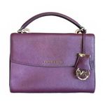 Michael Kors NWOT Ava Extra-Small Burgundy Saffiano Leather Top Handle Satchel Photo 0