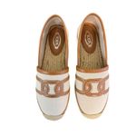 Tod’s NIB Gomma Kate Espadrille Flats in Beige Size 39 Brown Photo 2