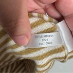 Madewell  Belhaven Ruffle Sweater Tank Caramel Stripe Size Large Photo 6