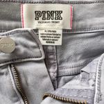 PINK - Victoria's Secret VS Pink cut off denim jean shorts Hi-rise light blue gray wash five pocket style Photo 2