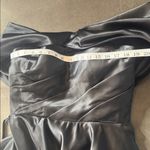 Women Black Satin Off The Shoulder Full Length Formal Dress Corset Back Size 10 Black Photo 10