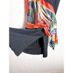 ZARA Black T Shirt Waist Scarf Midi Dress Size Medium Contrasting Detail Photo 10