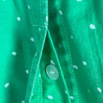 Chaus Sport Women's Mint Green Polka Dot Hidden Button Up Size Small Photo 4