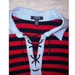 CHAPS by Ralph Lauren Womens Navy Blue & Red Stripe Pullover Shirt Dress Photo 1