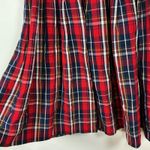 Pendleton Vtg Sophisticates Plaid Pleated Midi Skirt Red Navy Yellow Sz 8 Photo 1