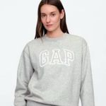 Gap Gray white embroidered front pouch Hoodie Photo 9