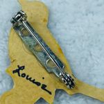Vintage Die Cut Bird Jewelry Pin Brooch Marked Louise Handwritten Fall Colors Photo 6