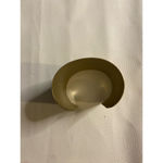 None Wide Hammered Gold Tone Metal Cuff Bracelet Statement Jewelry Photo 2