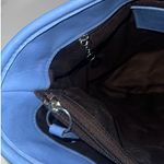 Coach VINTAGE # 9803 blue tote Excellent condition with charms shown Photo 13