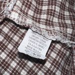 Brown & Cream Plaid Flare Pants Retro 70s Style Made in USA Women’s Medium Photo 7