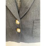 Lulus Perfect Company Black Tweed Cropped Sleeveless Blazer Pearl Buttons Small Photo 2