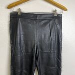 Free People  Black Vegan Leather Leggings Pull On High Waist Womens Size 29 NWT Photo 2