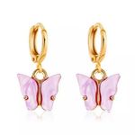 Urban Outfitters Pink Butterfly Dangle Earrings Photo 0