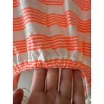 Anthropologie  Coral White Striped Cutout Romper NWT Size Large Photo 6