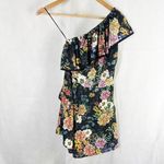 Yumi Kim  One Shoulder Dark Floral Romper Size Small Photo 1