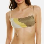 PQ Swim Anthropologie Luna Wave Bikini Top Size Small Gold Photo 5