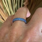 Stainless Steel Top Grade Tanzanite Crystal Ring Size 7,8,9,10 Photo 2