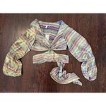 Urban Outfitters  UO Kary Keyhole Tie-Back Top Blouse Size Small NWT! Photo 2