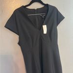 Banana Republic NWT  Wool Blend Black V-Neck Straight Career Dress Photo 2