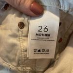Mother the looker ankle fray white with pink stripe jeans 26 Photo 10