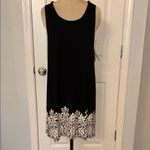 Soma  Black Cream Sleeveless Sheath Mini Dress Photo 1