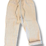 SheIn  Oatmeal MID-WEIGHT LINEN Cropped TAPERED LEG LAGENLOOK Pants Sz S/M? Photo 0