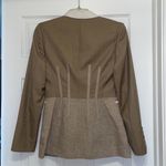 Burberry Contrast Seam Wool-Cashmere Linen Blazer in Pecan Melange, NWT Photo 6