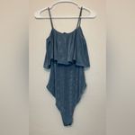 Timing  Women’s Blue Shimmery‎ Bodysuit Size S Photo 3