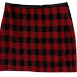 Madewell  Red and Black Buffalo Plaid Checkered Mini Skirt E5098 Photo 1