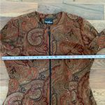 Positive Attitude Brown Floral Long Sleeve Zip Jacket Size Large Photo 9