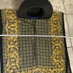 Adrienne Vittadini  Black & Gold Kimono Cover-Up + Wide Brim Hat Set NWT Photo 5