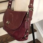 Coach Legacy Bordeaux Tumbled Leather Twist Lock Adjust Crossbody Shoulder Strap Photo 0