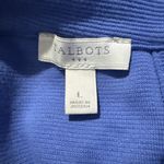 Talbots Tunic Blue Portrait Neckline Back Button Up Long Sleeves Top Sz L Photo 1