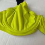 Aerie  Underwire balconette Bikini Top lime green /navy Size L Photo 6