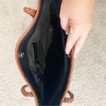 Brighton Vintage Purse Women Brown Croc Embossed Trim Black Leather Shoulder Photo 7