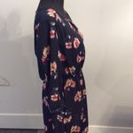 Lush Clothing Floral Long Sleeve Navy Blue Dress Lush Size Large L Photo 2