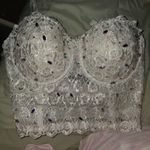Windsor McBling White Lace Bustier Photo 0